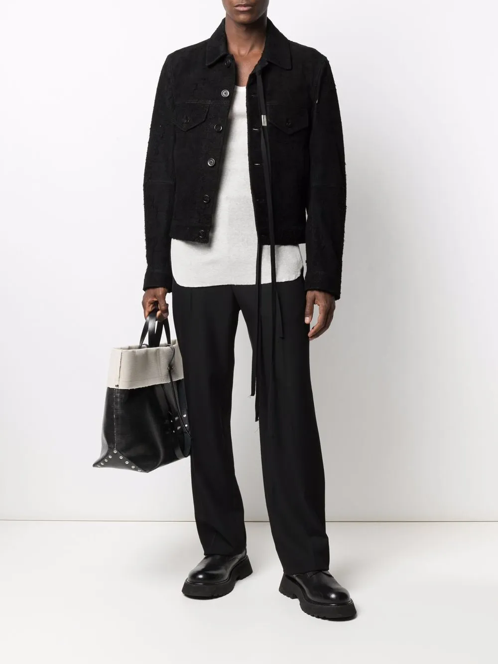 фото Ann demeulemeester топ с декоративным шнурком
