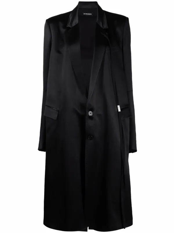 black satin duster