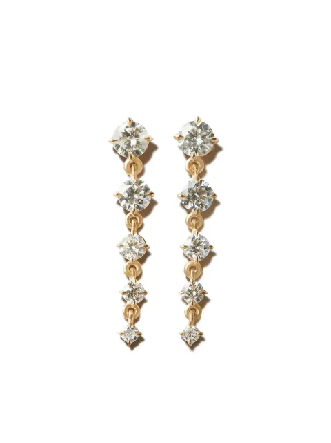 Lizzie Mandler Fine Jewelry 18kt yellow gold Éclat Five Drop diamond earrings