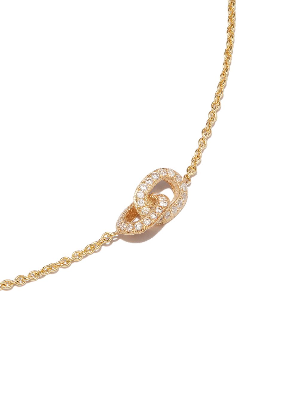 Shop Lizzie Mandler Fine Jewelry 18kt Yellow Gold Linked Diamond Necklace