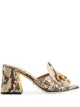 Image 1 of Gucci Horsebit python-print mule sandals