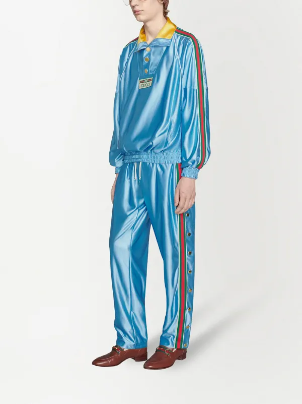 Gucci Web Stripe Shiny Jersey Track Pants - Farfetch