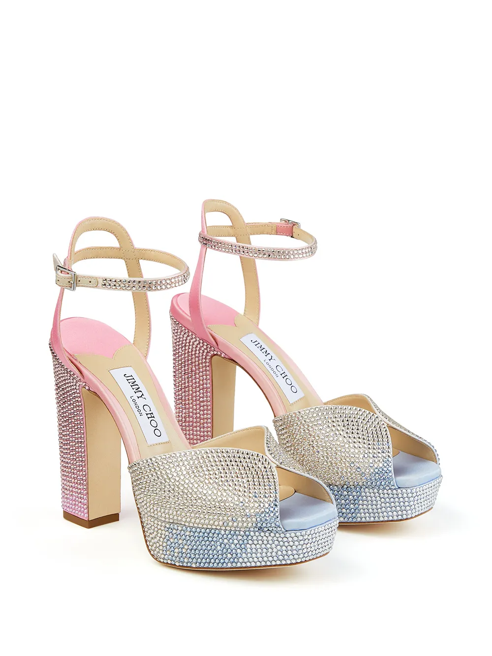 фото Jimmy choo босоножки sacaria с кристаллами