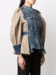 Alexander McQueen puff-sleeves panelled denim jacket