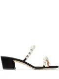 Jimmy Choo Amara 45mm pearl-embellished sandals - Black