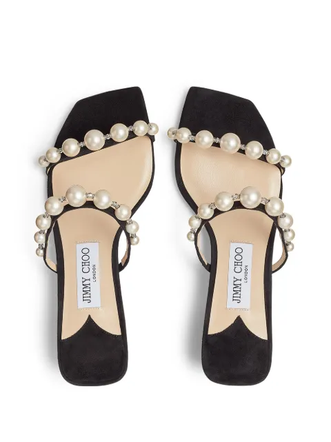 jimmy choo sandals with pearls