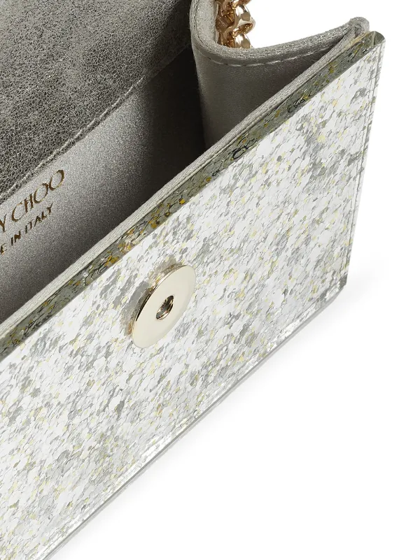 Jimmy Choo Mini Candy Glitter Clutch Bag | Grey | FARFETCH