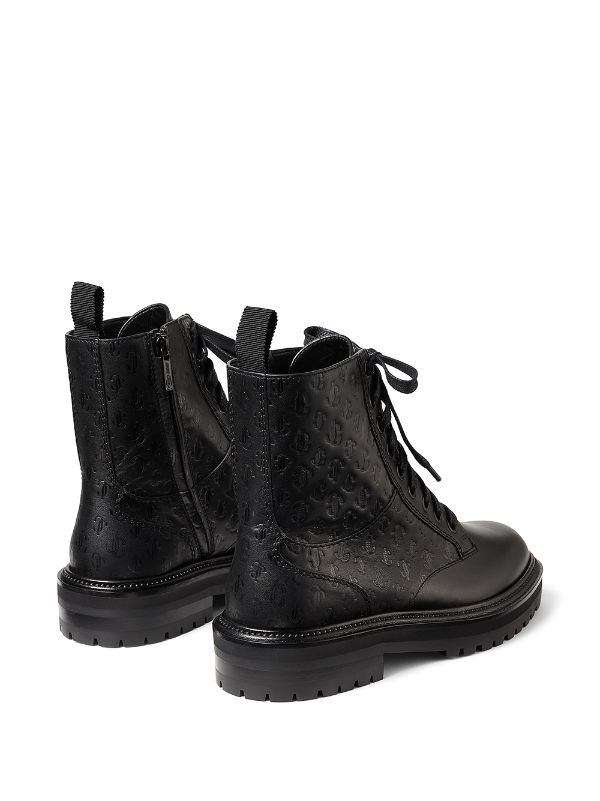 Shop Jimmy Choo Cora debossed ankle boots with Express Delivery 