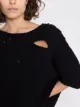 Y's distressed chunky-knit top