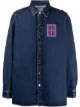 Image 1 of Raf Simons logo-patch denim shirt