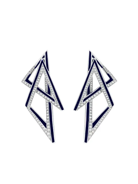 Stephen Webster 18kt white gold Vertigo infinity diamond earrings