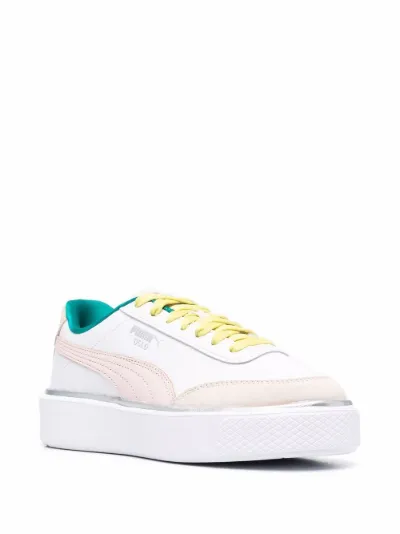 chunky colour block trainers