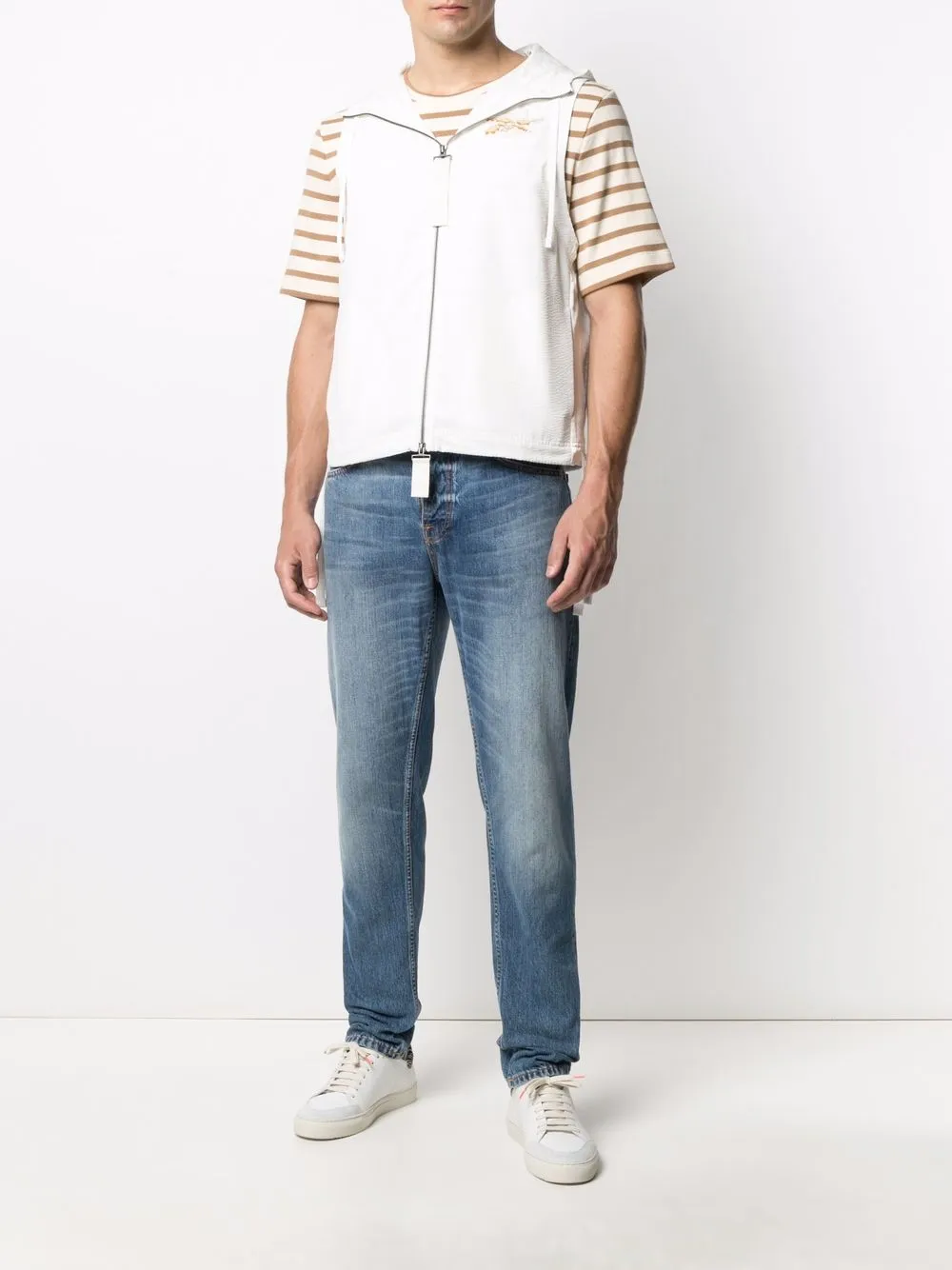 x Cottweiler convertible seersucker-weave jacket