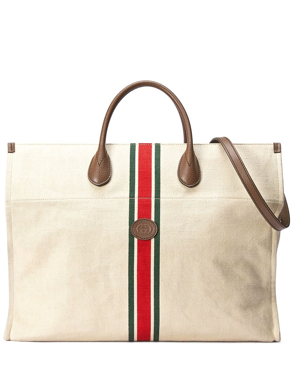 GUCCI WEB STRIPE TOTE BAG