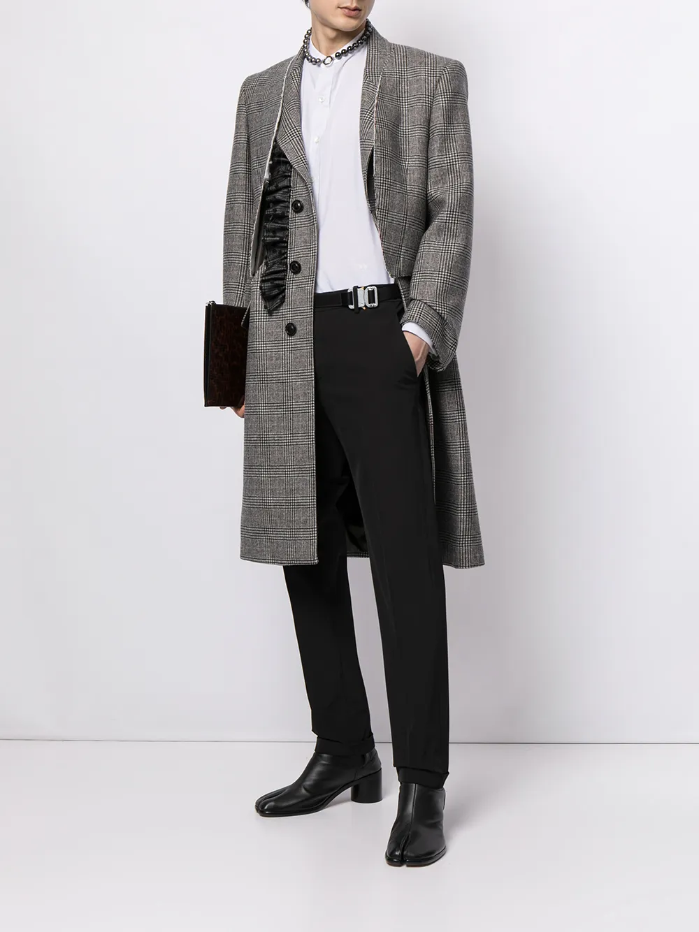 фото Maison margiela рубашка с воротником-стойкой и длинными рукавами