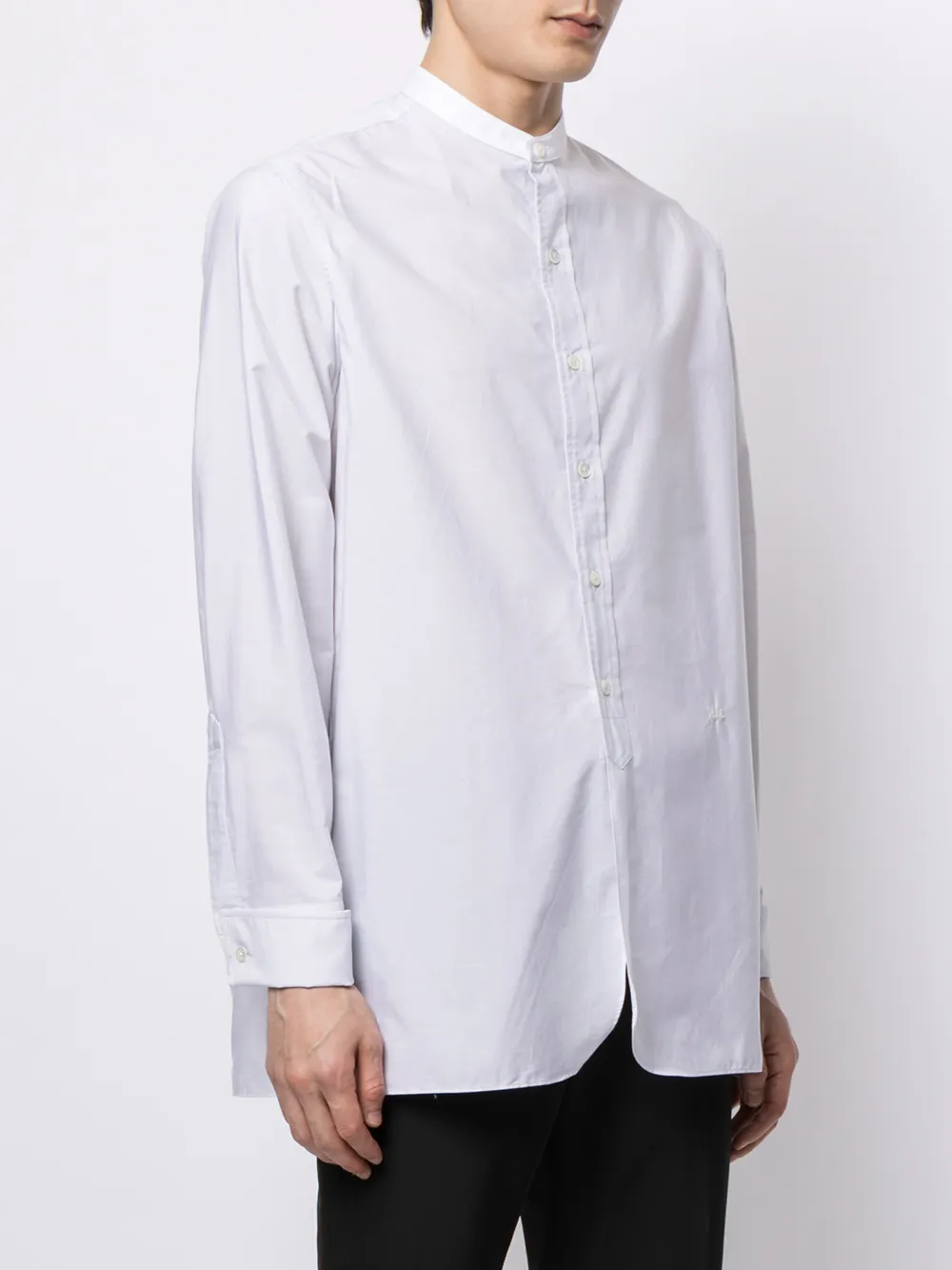 фото Maison margiela рубашка с воротником-стойкой и длинными рукавами