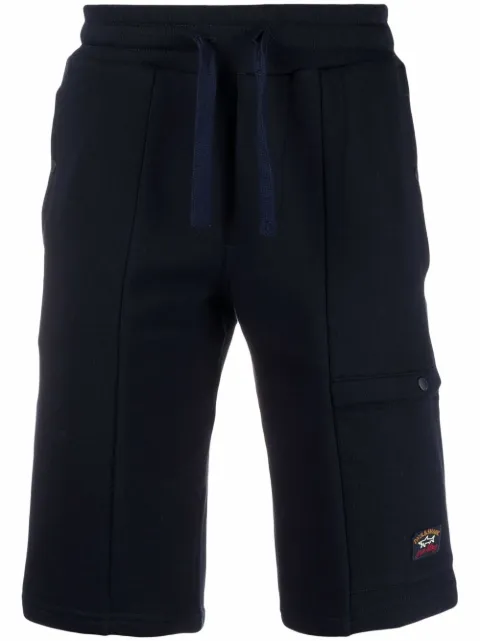 Paul & Shark Iconic Badge drawstring shorts
