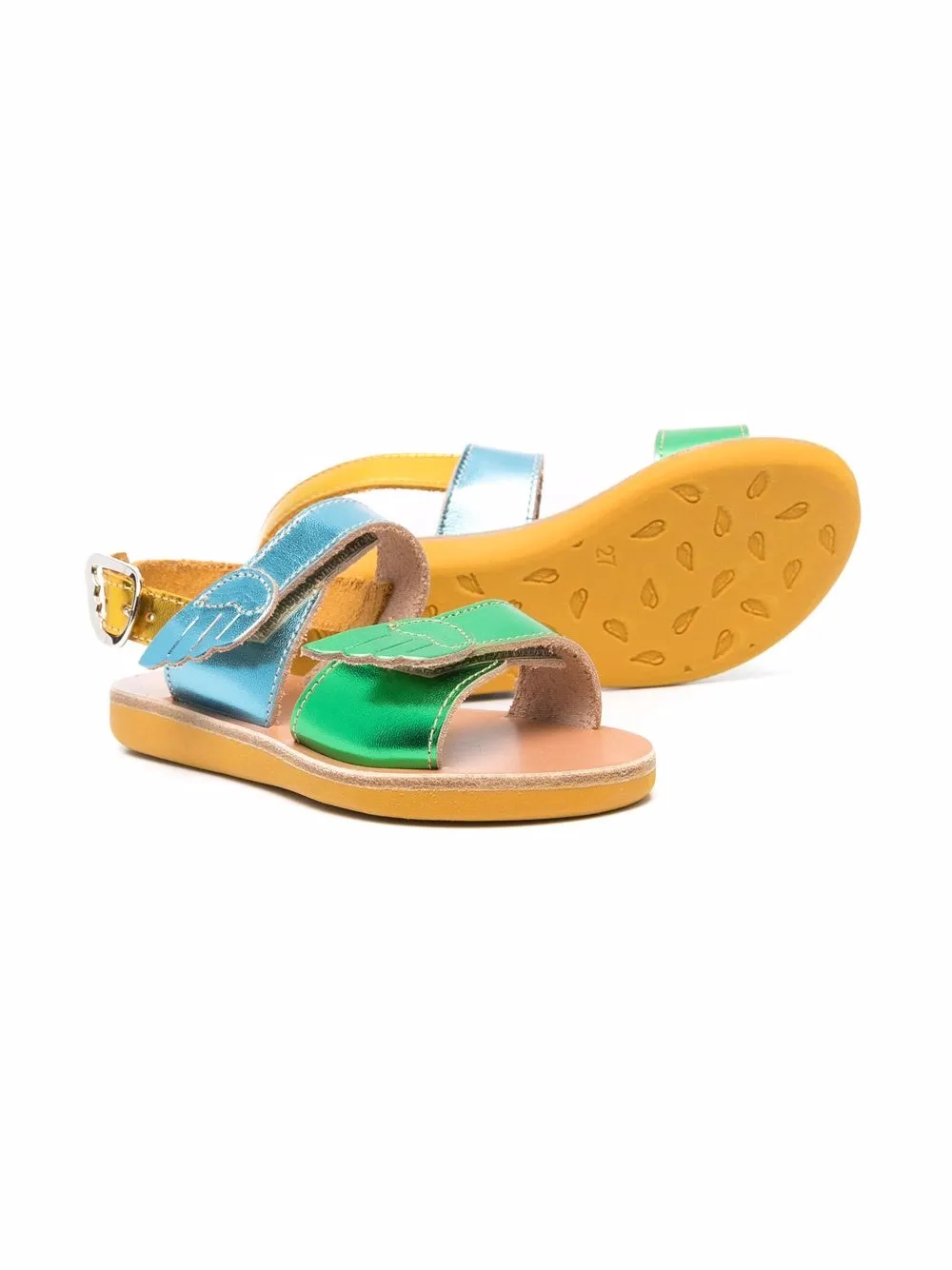 фото Ancient greek sandals kids сандалии iliada с эффектом металлик