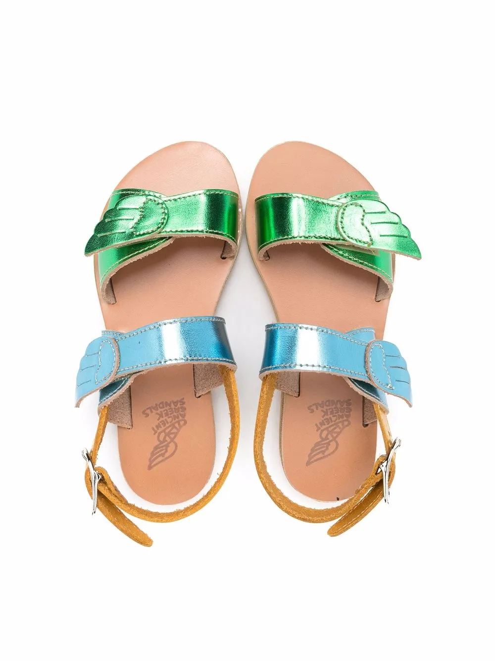 фото Ancient greek sandals kids сандалии iliada с эффектом металлик