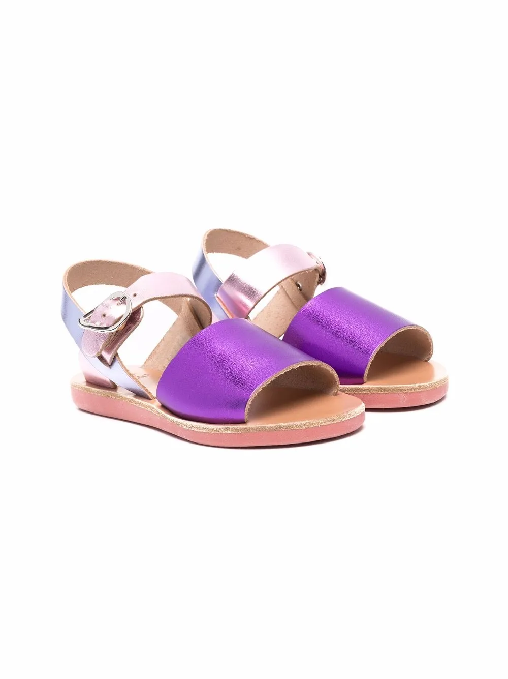 фото Ancient greek sandals kids сандалии kaliroi с эффектом металлик