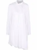 Comme Des Garçons asymmetric pleated shirt - White