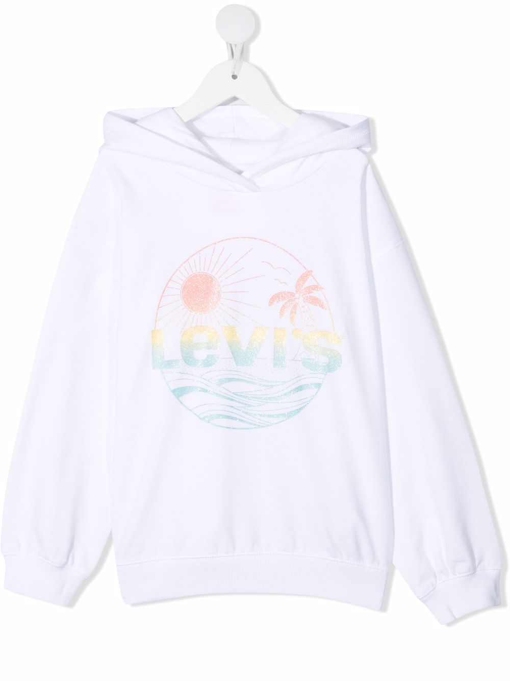 Shop Levi's Logo-print Beach Hoodie In Weiss