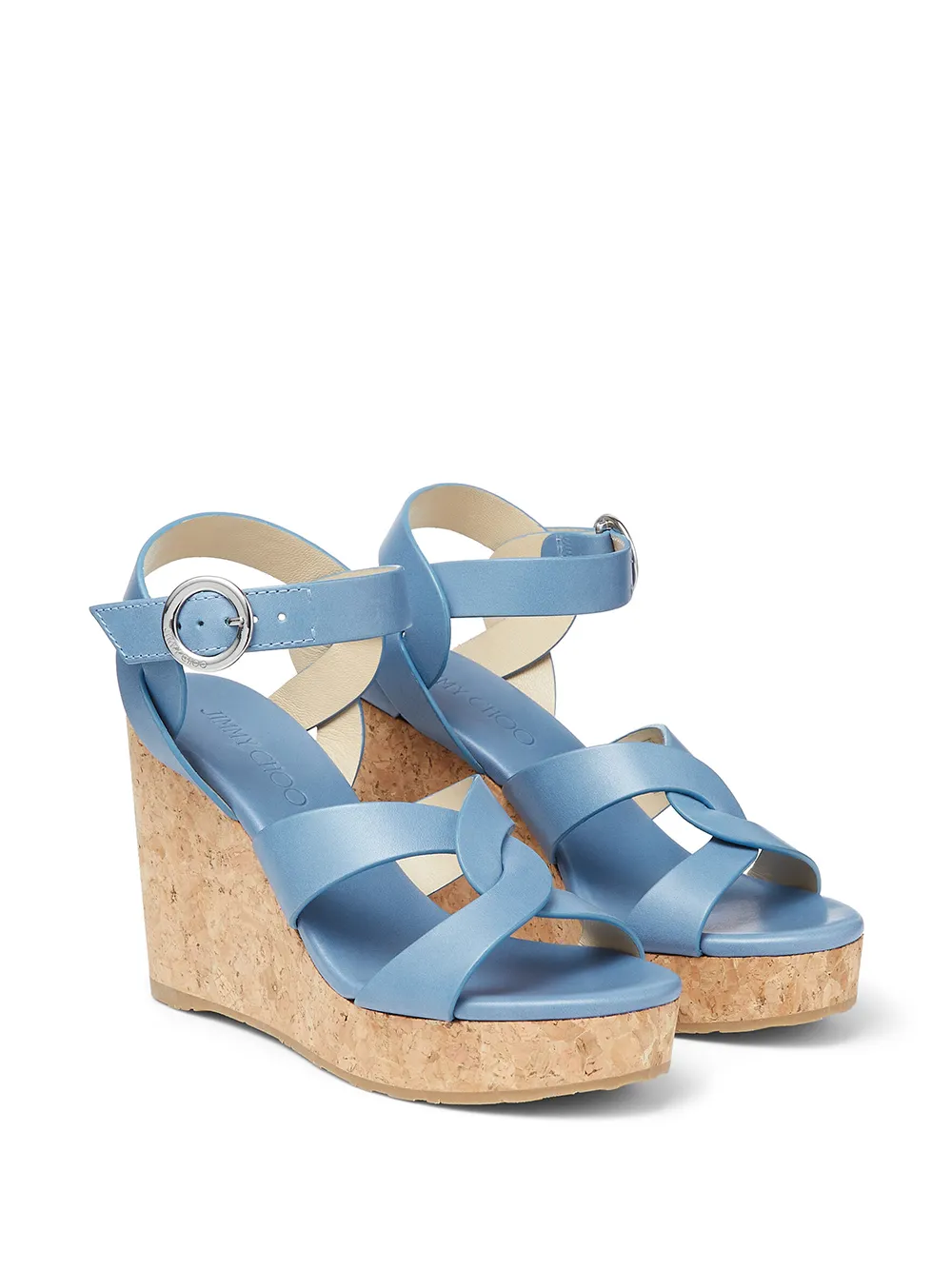 JIMMY CHOO ALEILI 100MM WEDGE SANDALS