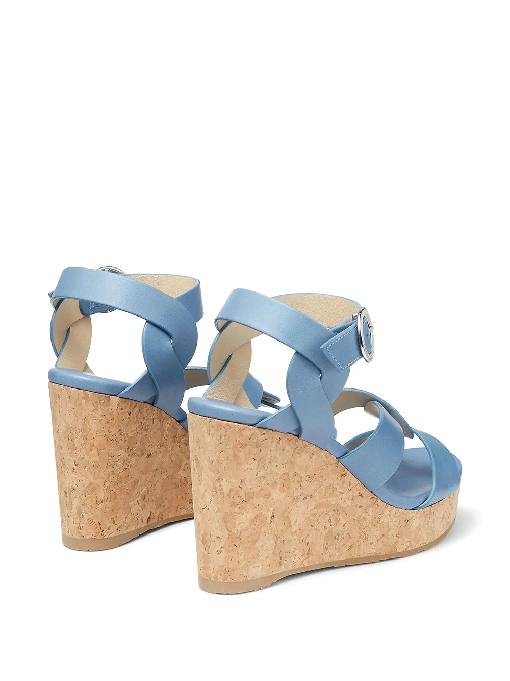 JIMMY CHOO ALEILI 100MM WEDGE SANDALS