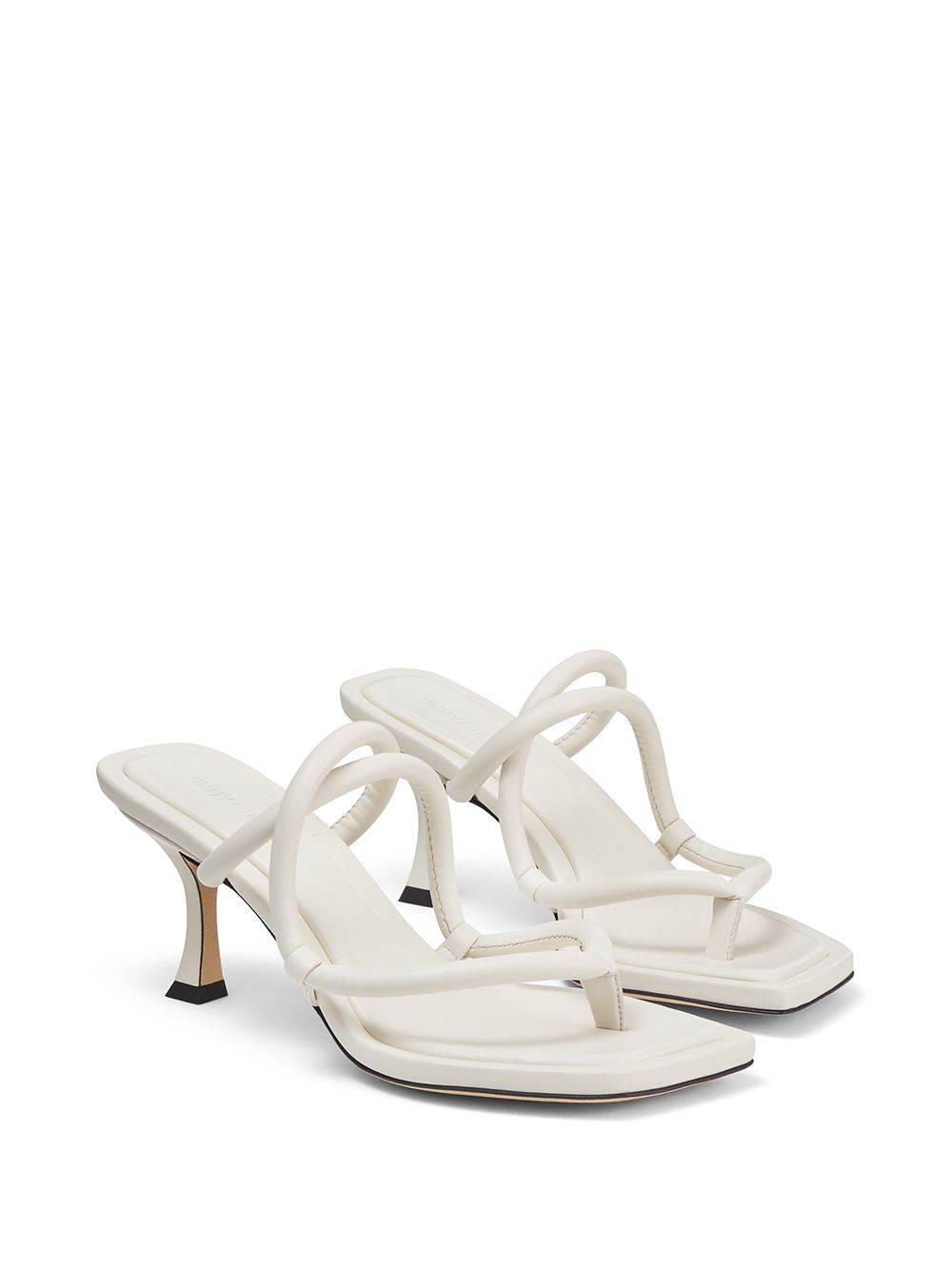 Shop Jimmy Choo Cape 70mm Strappy Sandals In White