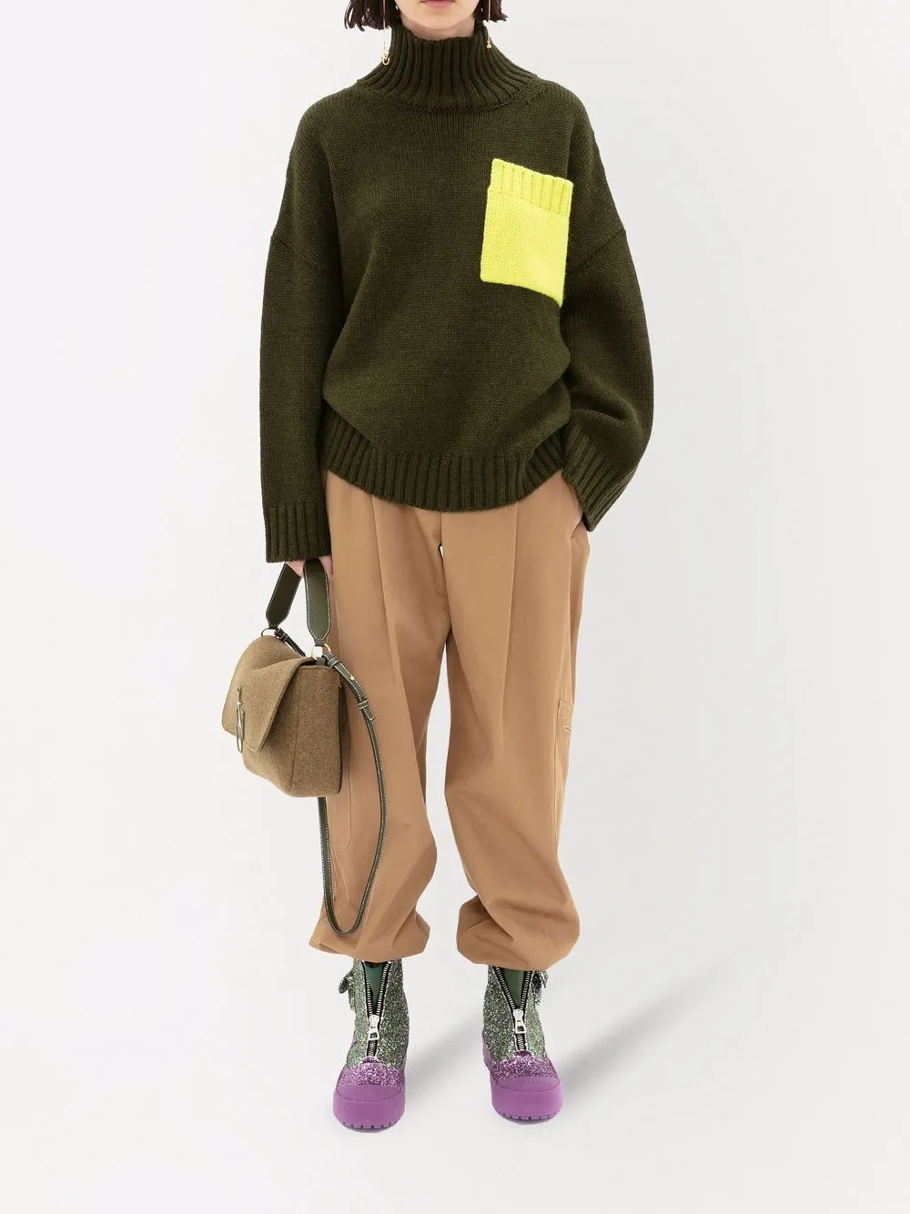 JW Anderson patch-pocket roll-neck jumper | Knitted Sweaters | Image 2
