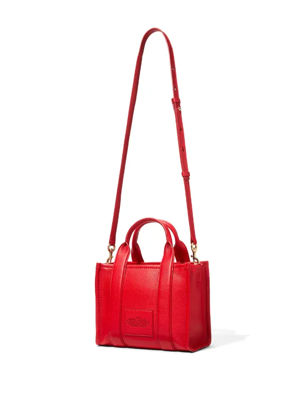 Red Leather small good Tote Bag