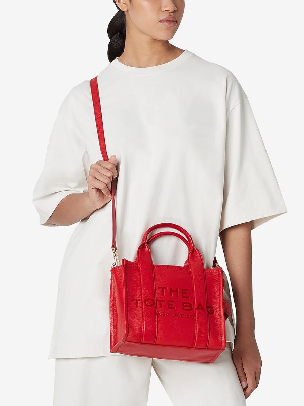 Marc Jacobs The Leather Small Tote Bag Red FARFETCH IE