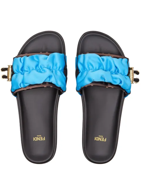fendi blue slides