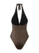 Image 2 of Fendi FF Vertigo halterneck swimsuit