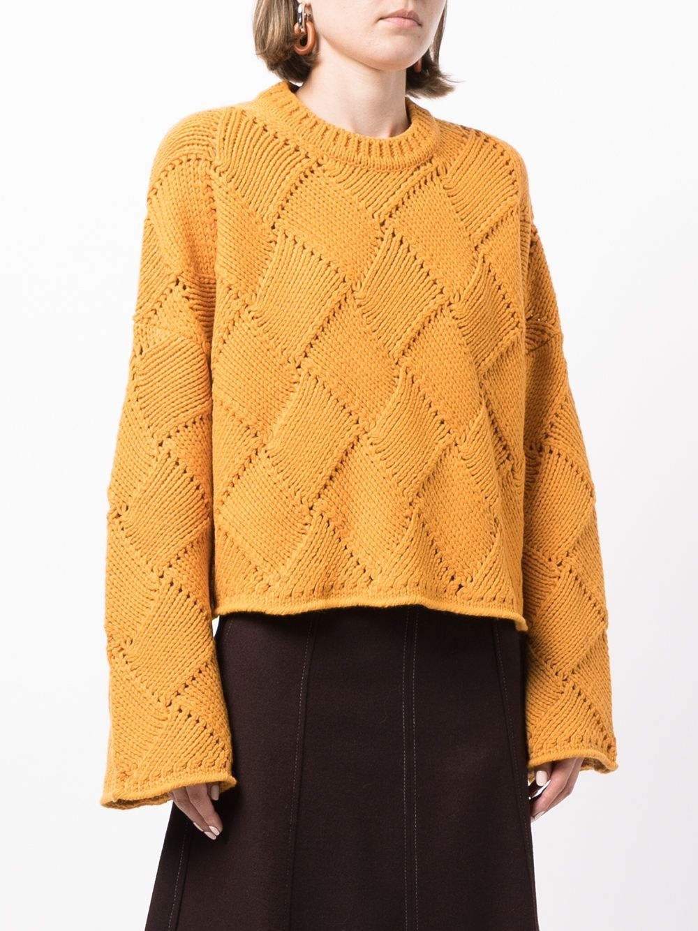 фото Jw anderson cropped oversize crewneck