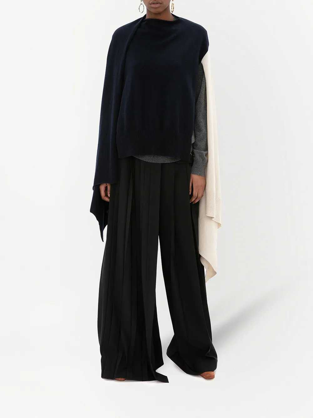 Image 2 of JW Anderson asymmetric cape jumper