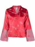 Comme Des Garçons Comme Des Garçons metallic thread floral jacket - Red