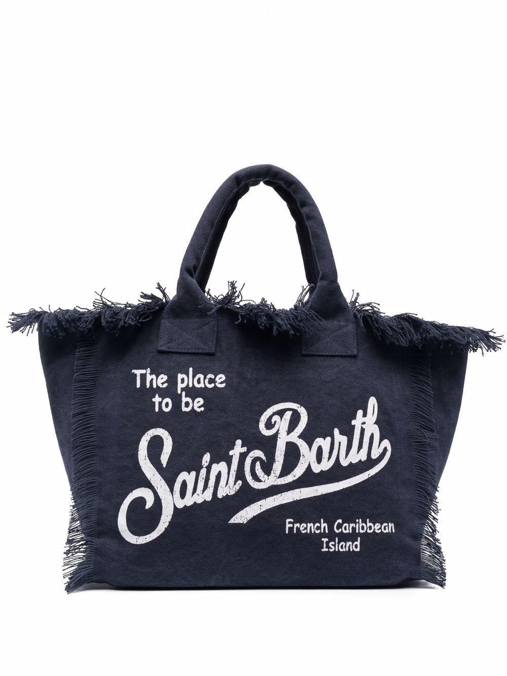 Mc2 Saint Barth Logo-print Beach Bag In Blau