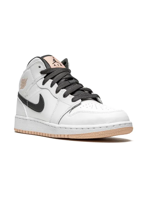 Jordan Kids Air Jordan 1 Mid "White/Arctic Orange" sneakers