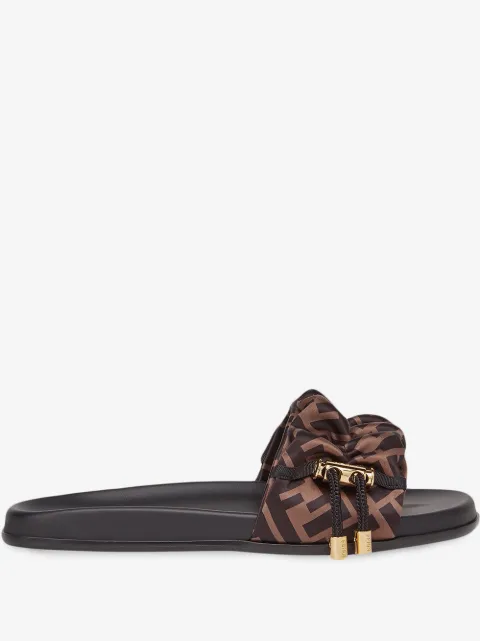FENDI toggle-fastening FF-logo slides