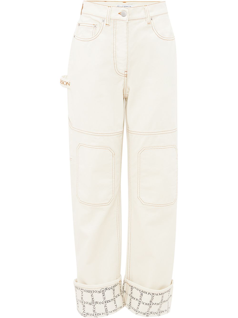 фото Jw anderson джинсы с подворотами и логотипом