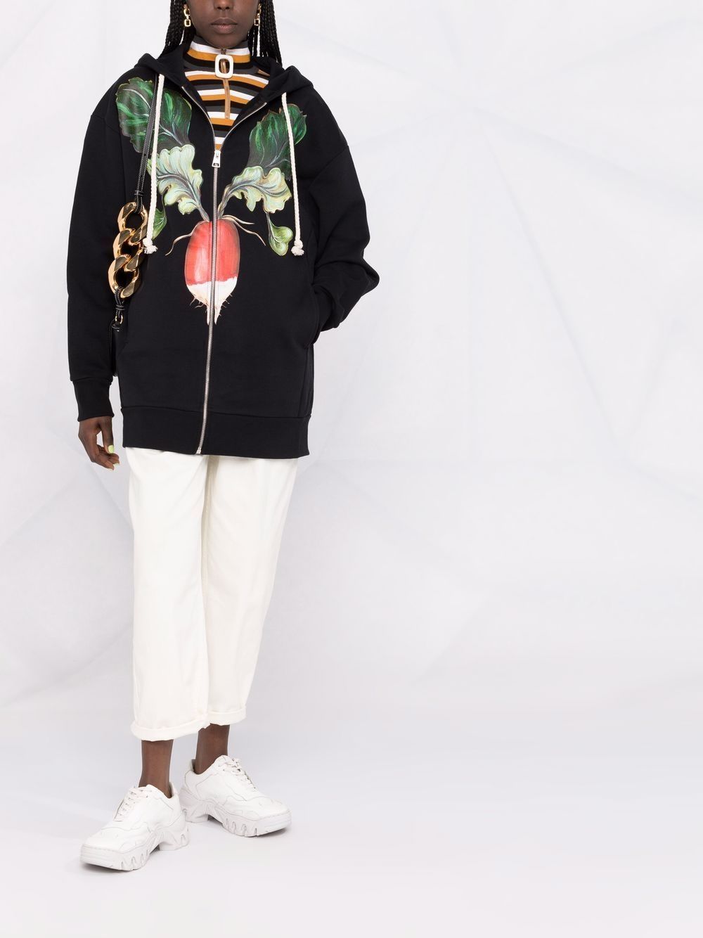 фото Jw anderson maxi zip-up veggie hoodie