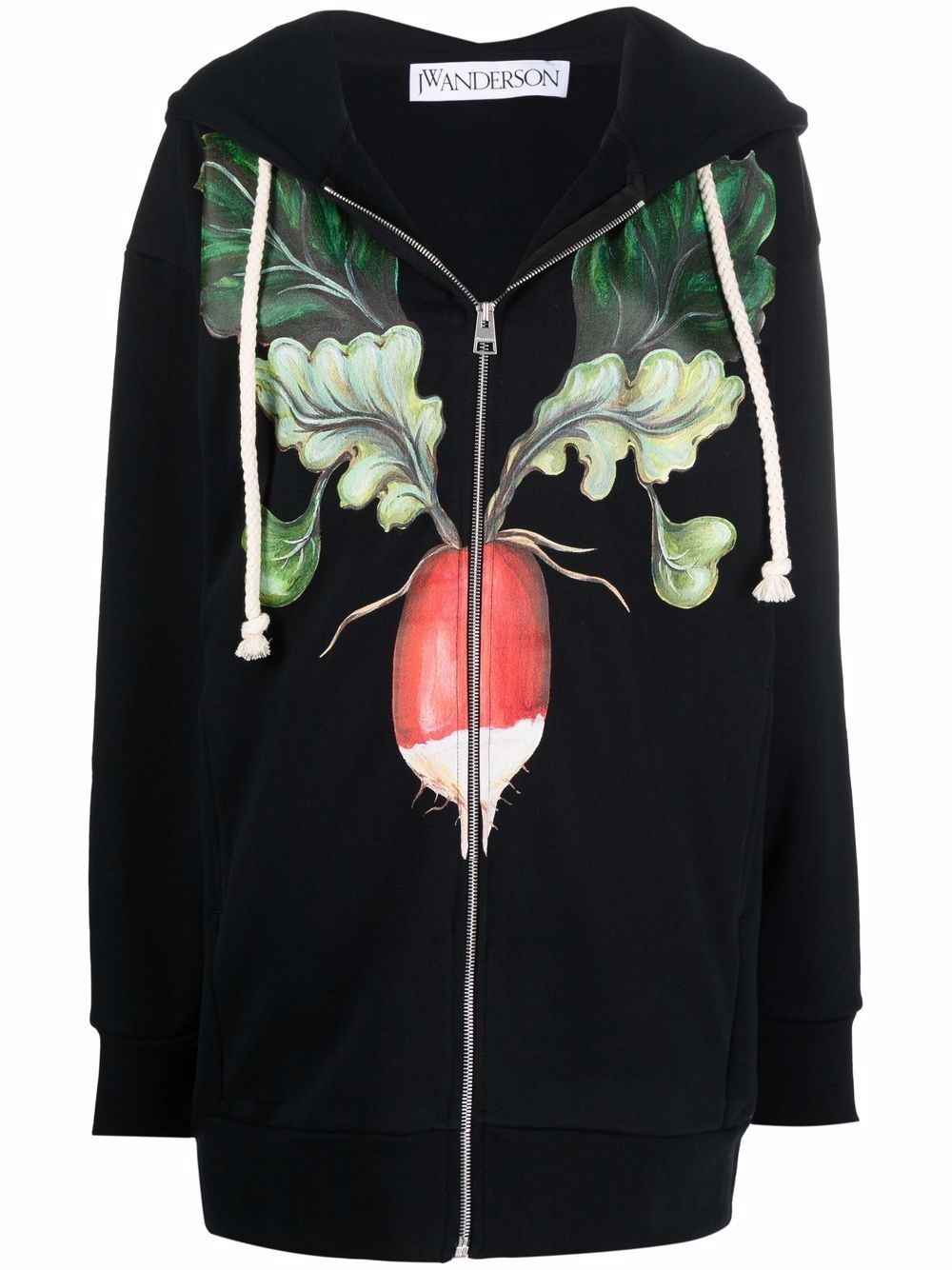 фото Jw anderson maxi zip-up veggie hoodie