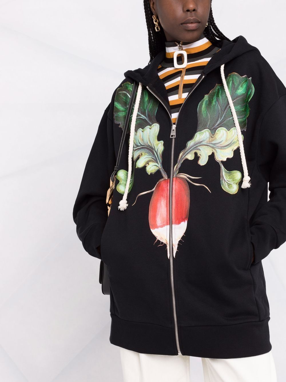 фото Jw anderson maxi zip-up veggie hoodie