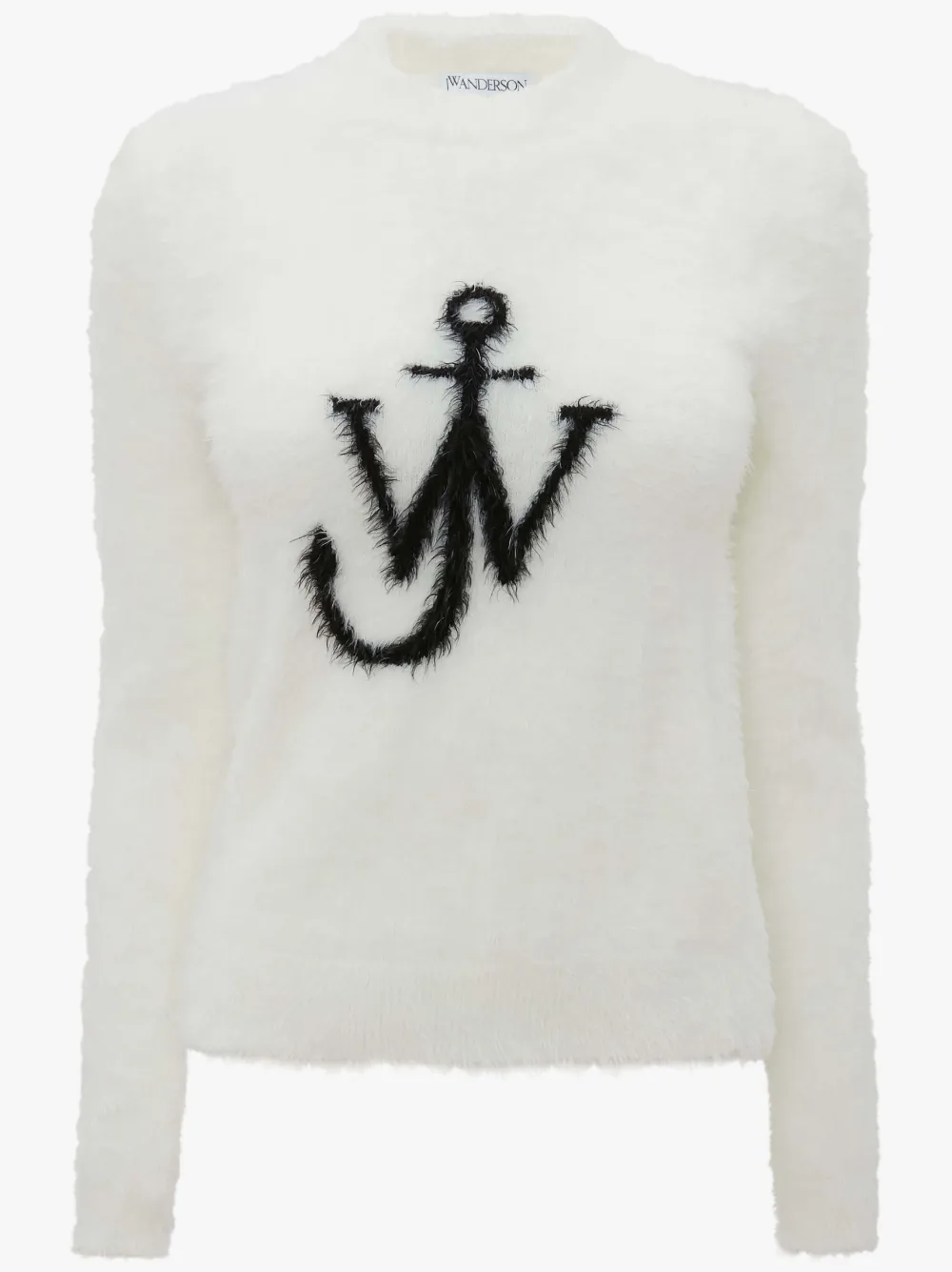 Jw Anderson Women Maglia Con Intarsio Logo In White