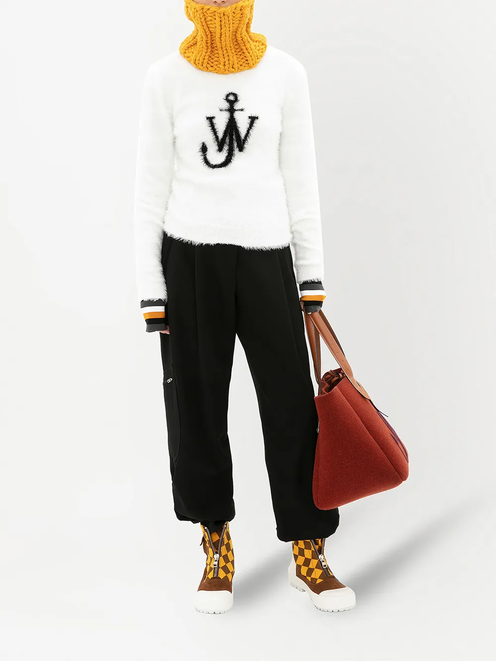 JW Anderson JW Anchor print textured jumper | Knitted Sweaters | Image 2