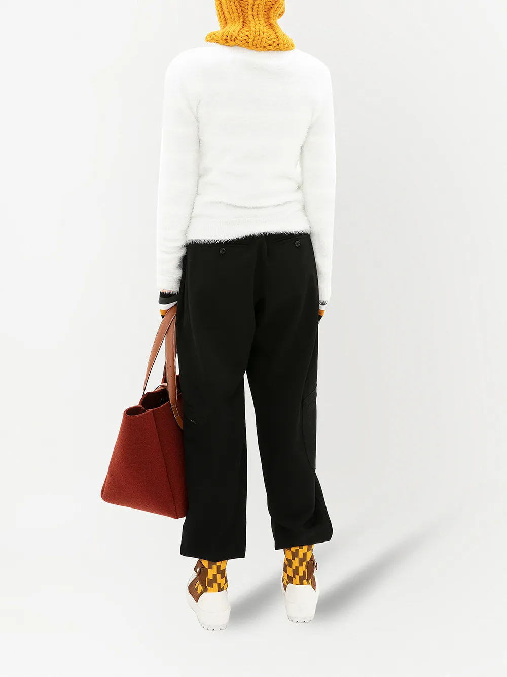 Jw Anderson Women Maglia Con Intarsio Logo In 白色