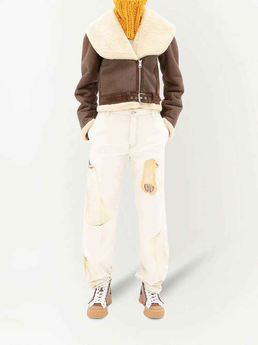JW Anderson Jack met lammy kraag - Bruin