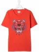 Image 1 of Kenzo Kids logo embroidered T-shirt