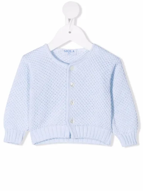 Siola open-knit buttoned cardigan